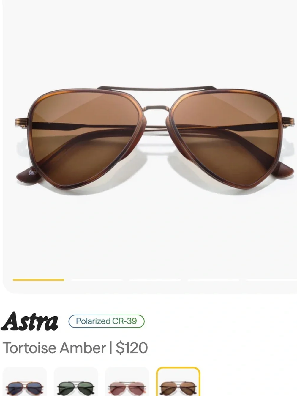 NEW Sunski Astra Aviator Polarized Sunglasses